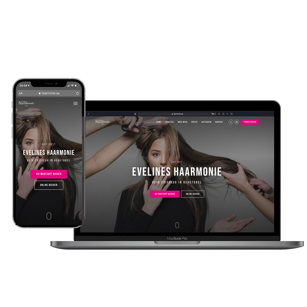 Evelines Haarmonie – Webdesign