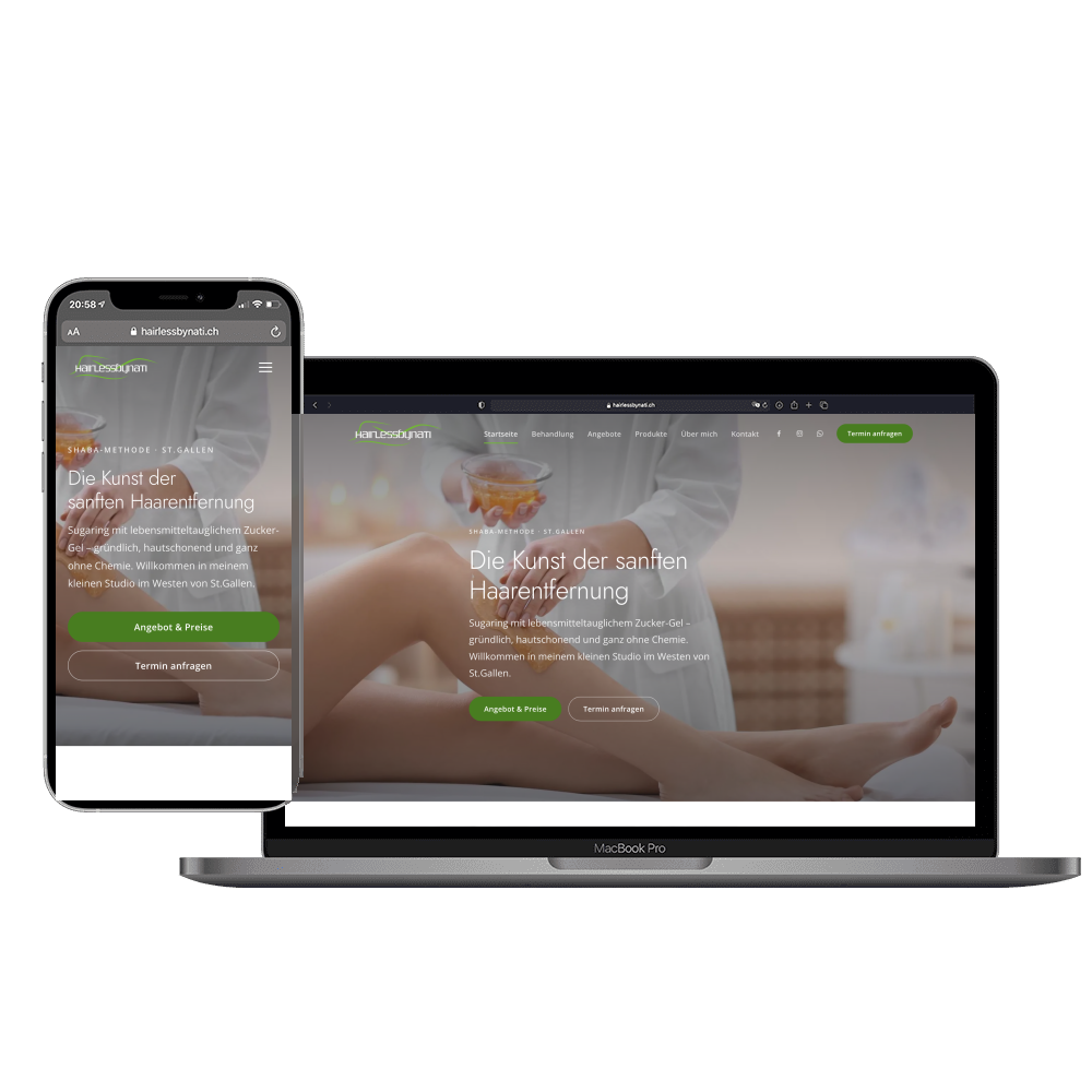 hairlessbynati – Webdesign