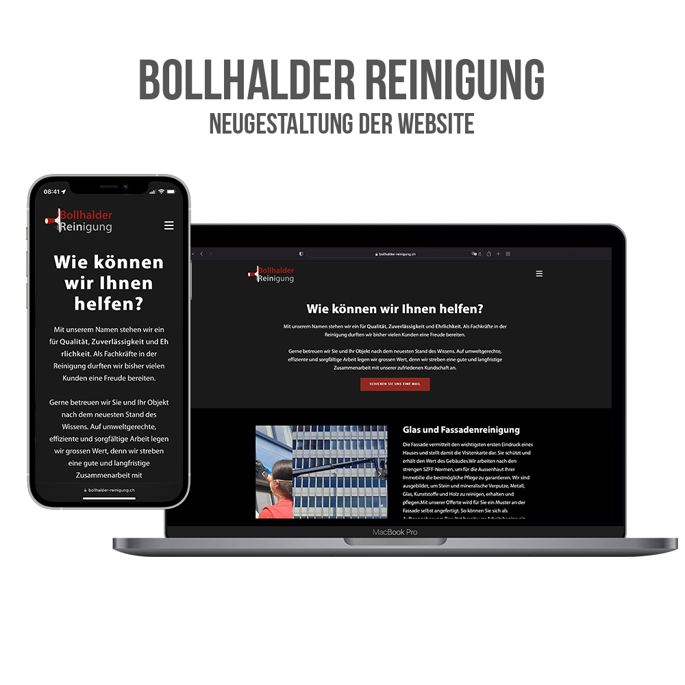 bollhalder-reinigung - Neugestaltung der Website