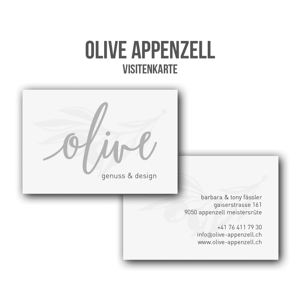 visitenkarten olive appenzell